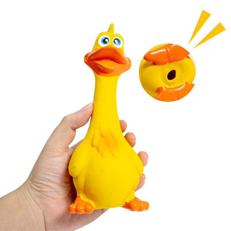 Screaming Chicken Dog Toy 3 Pack Squeaky Rubber Chew Toys – image 4