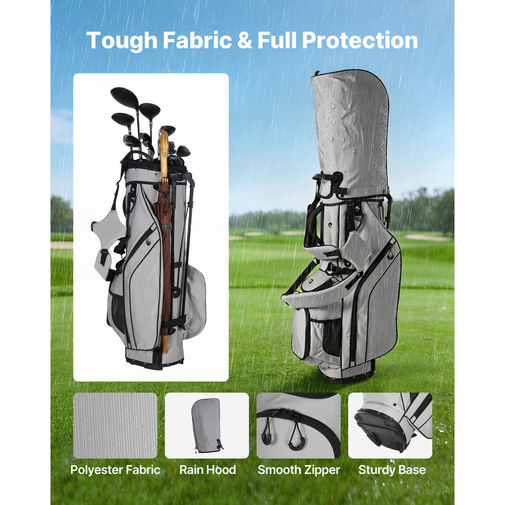 2-in-1 Golf Cart Bag With 14-Way Divider, Stand Legs and Rain Hood – image 5