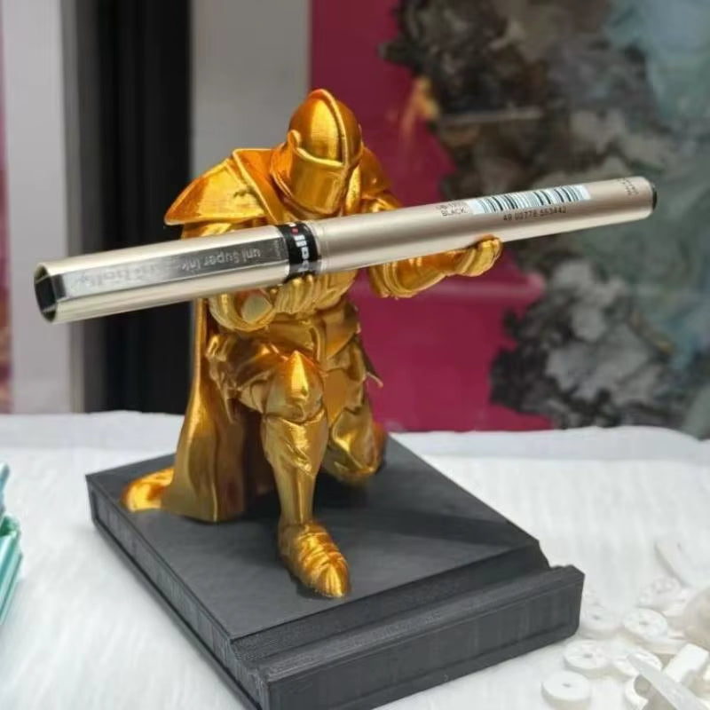 Pen Holder Knight Armor Desk Statue – image 3