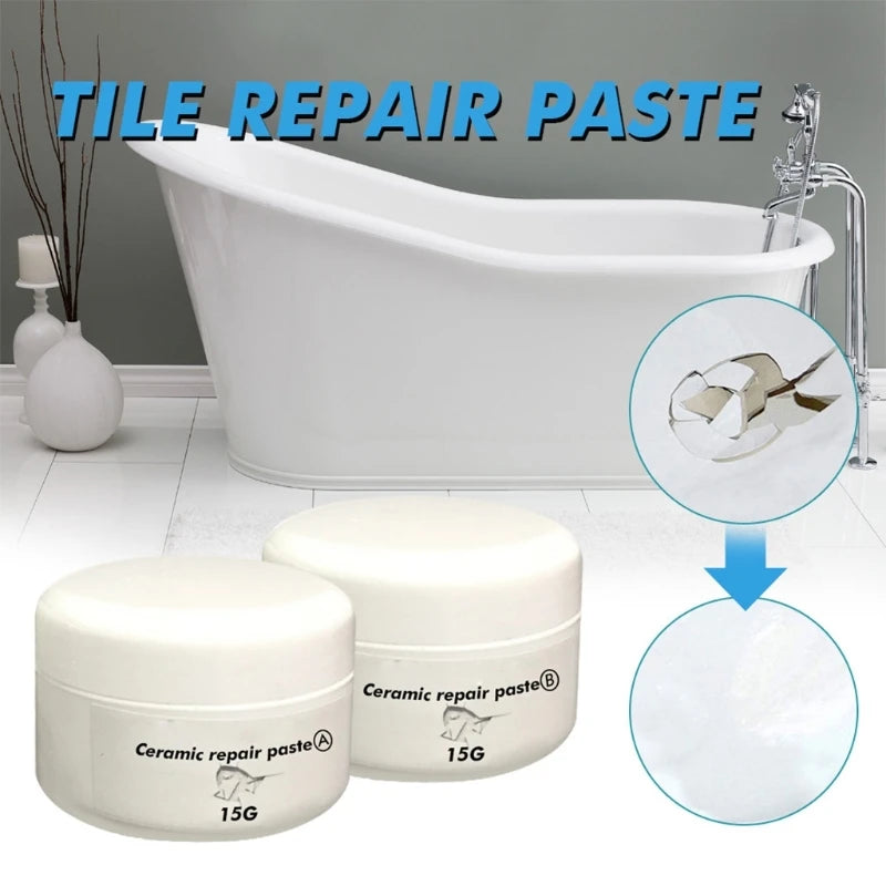 Tub, Tile & Shower Repair Paste - Porcelain Chip and Crack Repair Kit