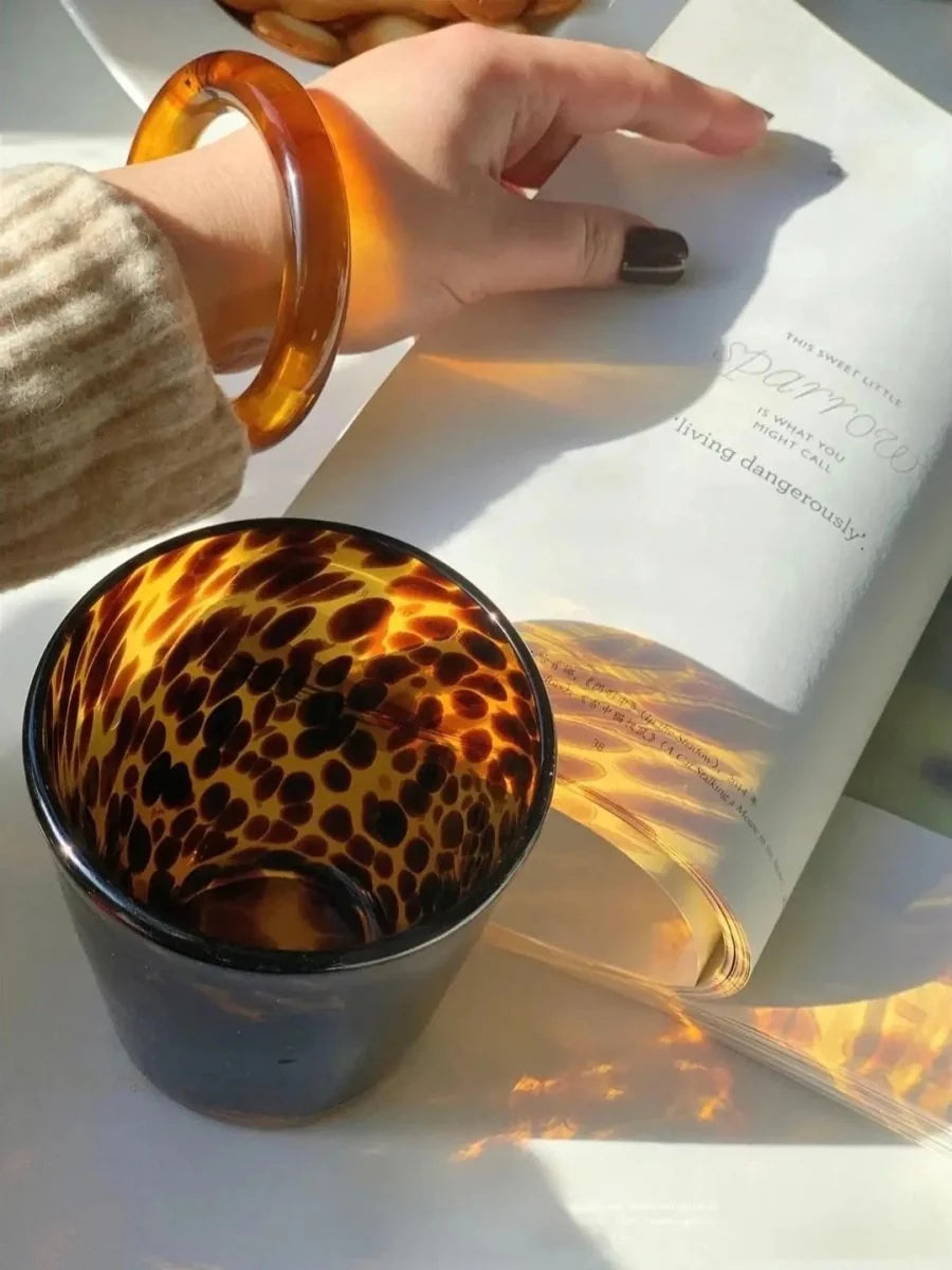 Tortoiseshell Glass Tumblers, Set of 2 – image 2