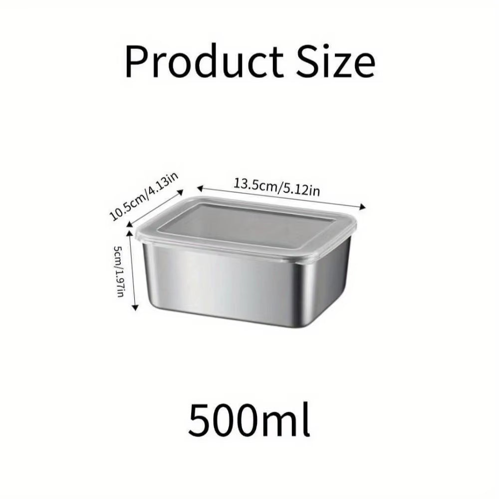 Stainless Steel Food Storage Containers - 5 Piece Airtight Set – image 3