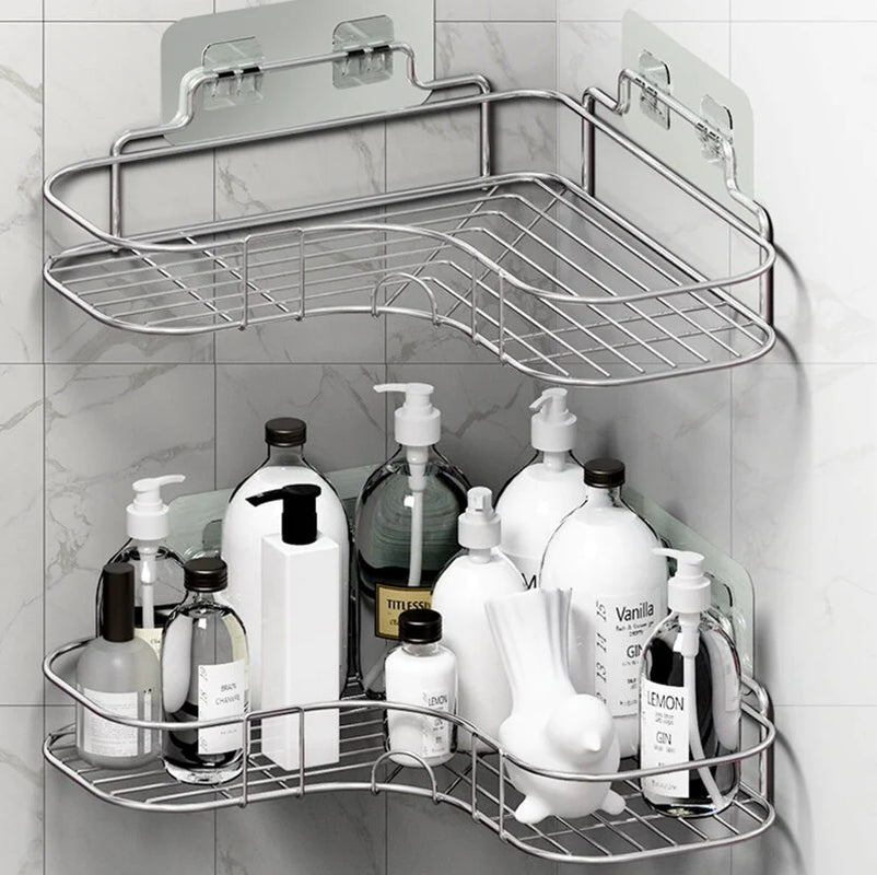 Corner Shower Caddy, Stainless Steel Triangle Bathroom Rack – image 2