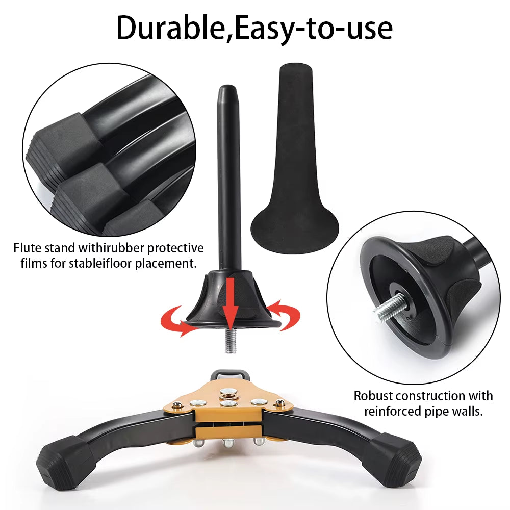Foldable Wind Instrument Stand for Flute, Clarinet and Oboe – image 3
