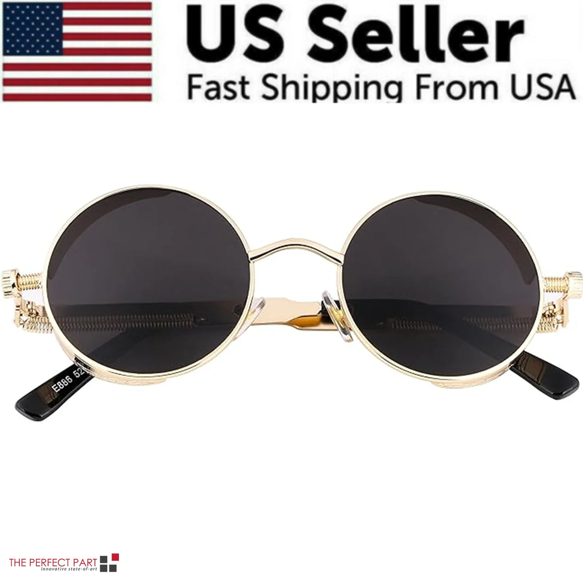 Round Sunglasses – Polarized Retro Metal Frame, UV400 – image 13