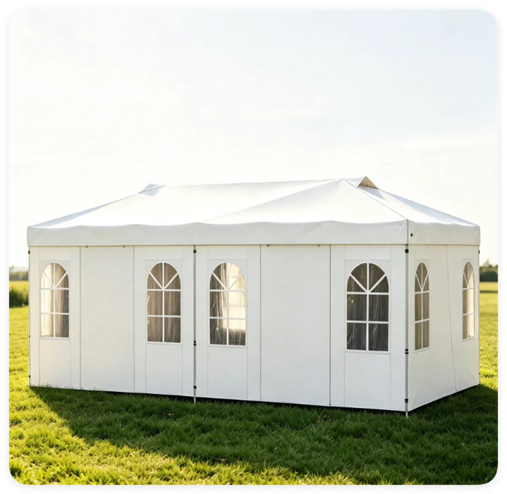 10 x 20 ft Pop Up Canopy Tent with Sidewalls, 3 Height Settings – image 11