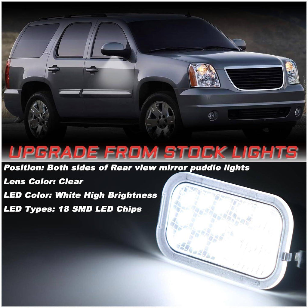 LED Side Mirror Puddle Lights 2 Pack for 2007-2014 GM Trucks and SUVs – image 4