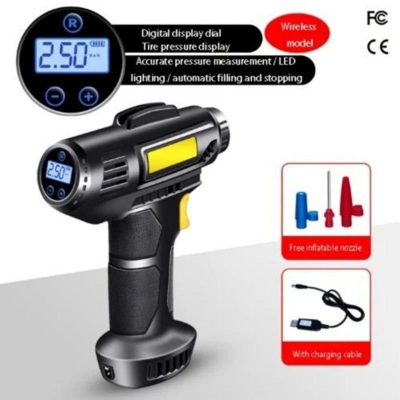 Cordless Tire Inflator Handheld Air Pump with Digital Display – image 2