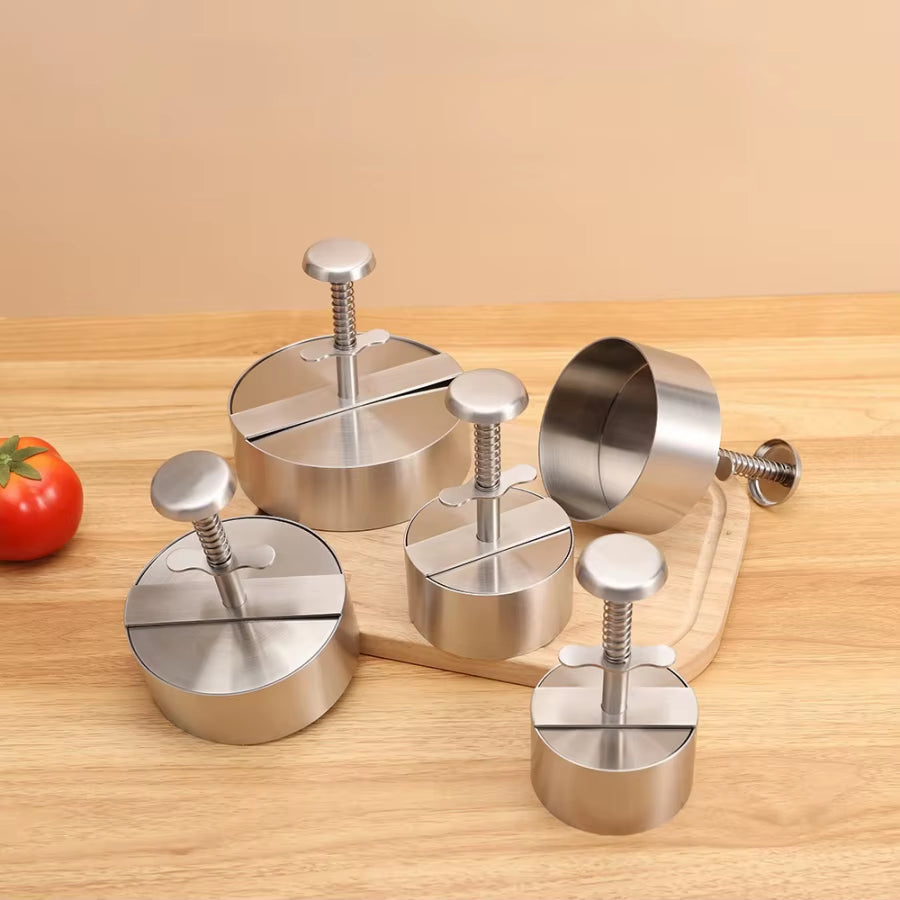 Stainless Steel Burger Press – Adjustable Patty Maker Mold – image 4
