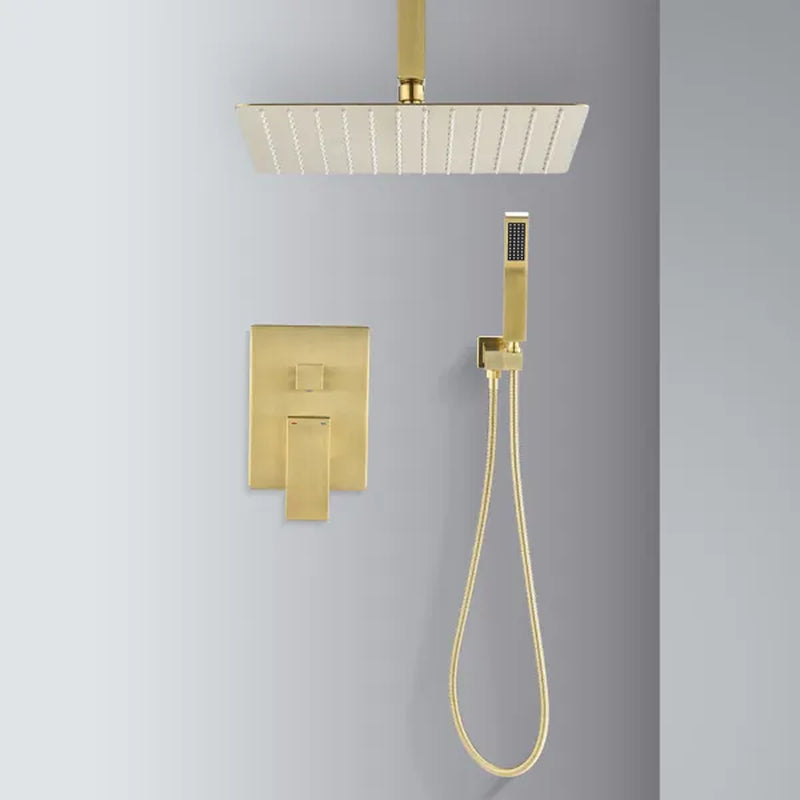 Ceiling-Mount Shower System with 12 in Square Rain Head and Handheld – image 3