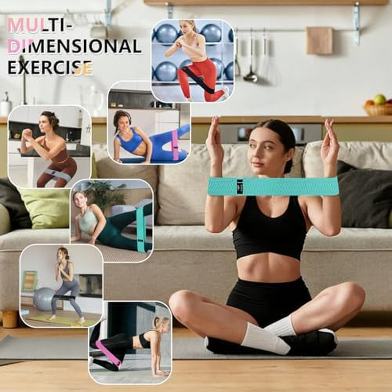 Resistance Bands Set, 4 Fabric Exercise Bands 14-60 lb – image 2