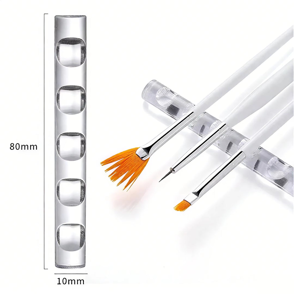 Nail Art Brush Set 20-25 Piece with Dotting Pens, Palette and Holder – image 7