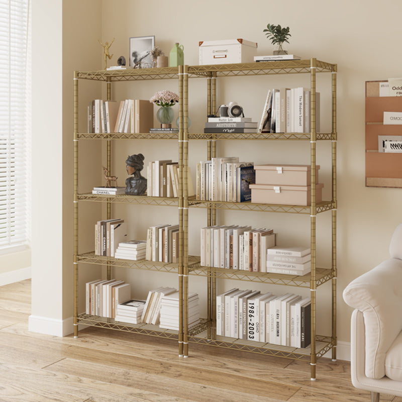 5-Tier Storage Shelf - Adjustable Gold Metal Shelving Unit, 551 lb – image 7