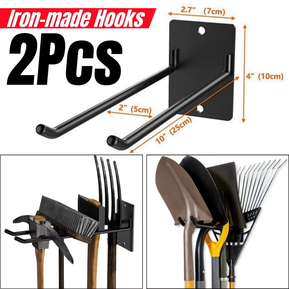 Heavy-Duty Wall Hook for Shovels, Rakes & Brooms