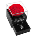 Preserved Rose Gift Box with Heart Necklace