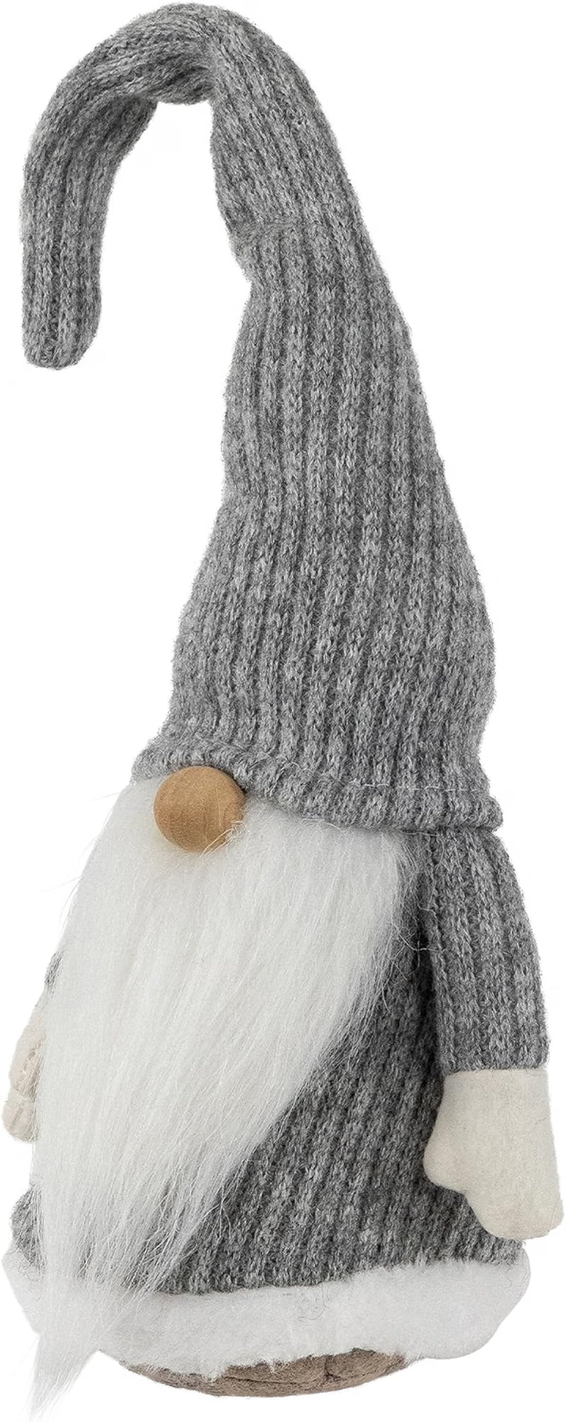Christmas Gnome Tabletop Decor, 14 in Gray and White – image 4