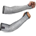 Work Safety Cut Resistant Arm Sleeves, HPPE Forearm Guards, 1 Pair – image 1