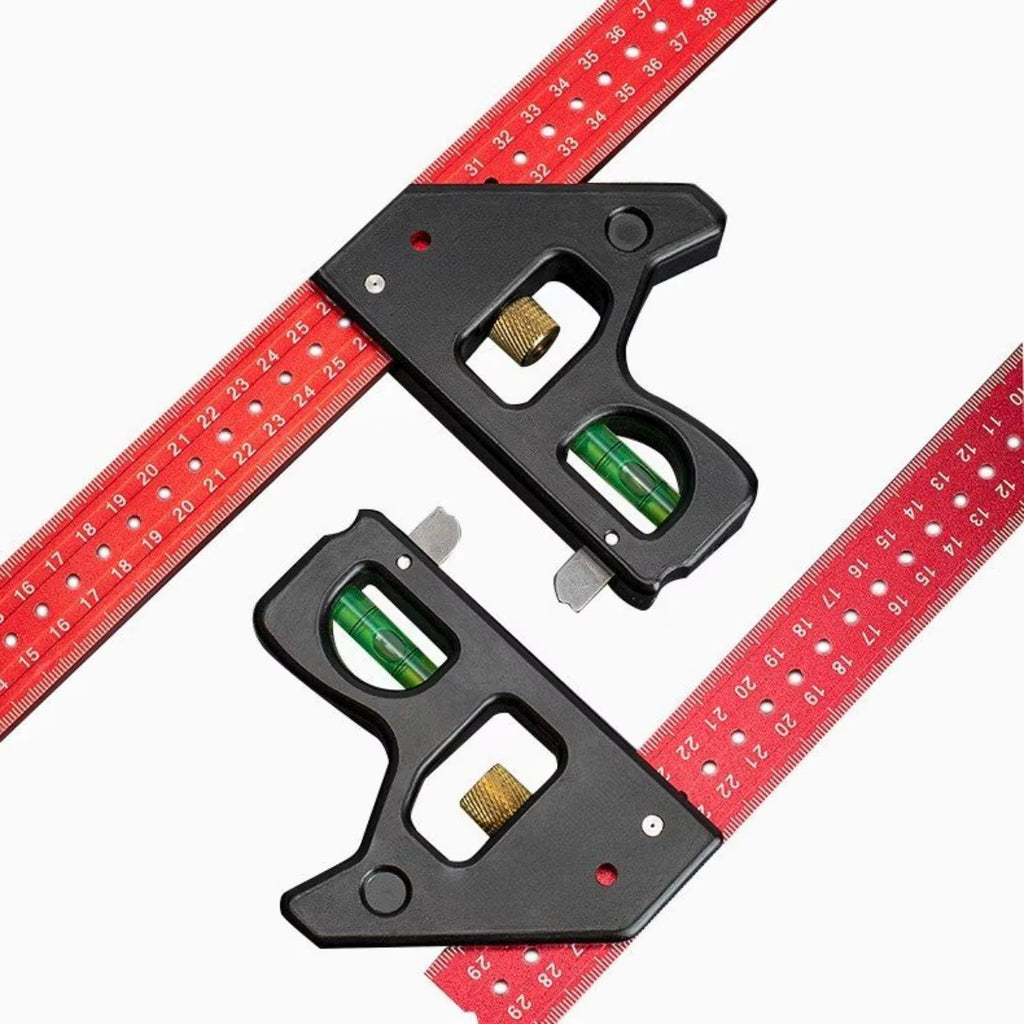Aluminum Angle Ruler with Level – 300/400mm Carpentry Square – image 5