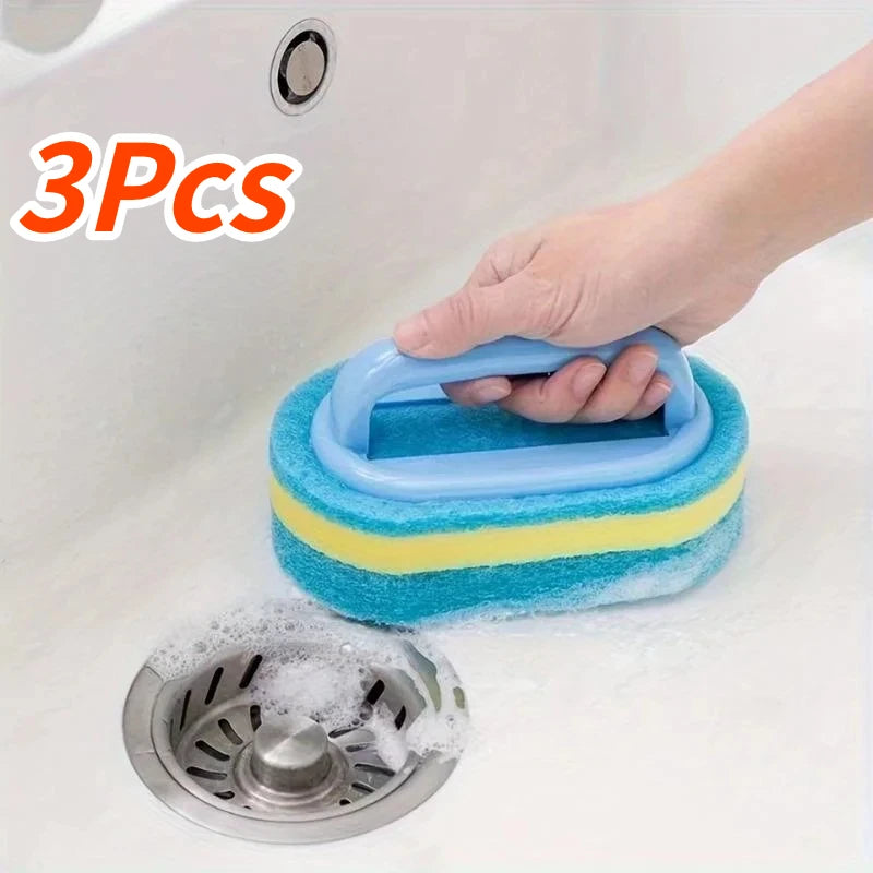 Handled Sponge Scrub Brush for Tub & Tile