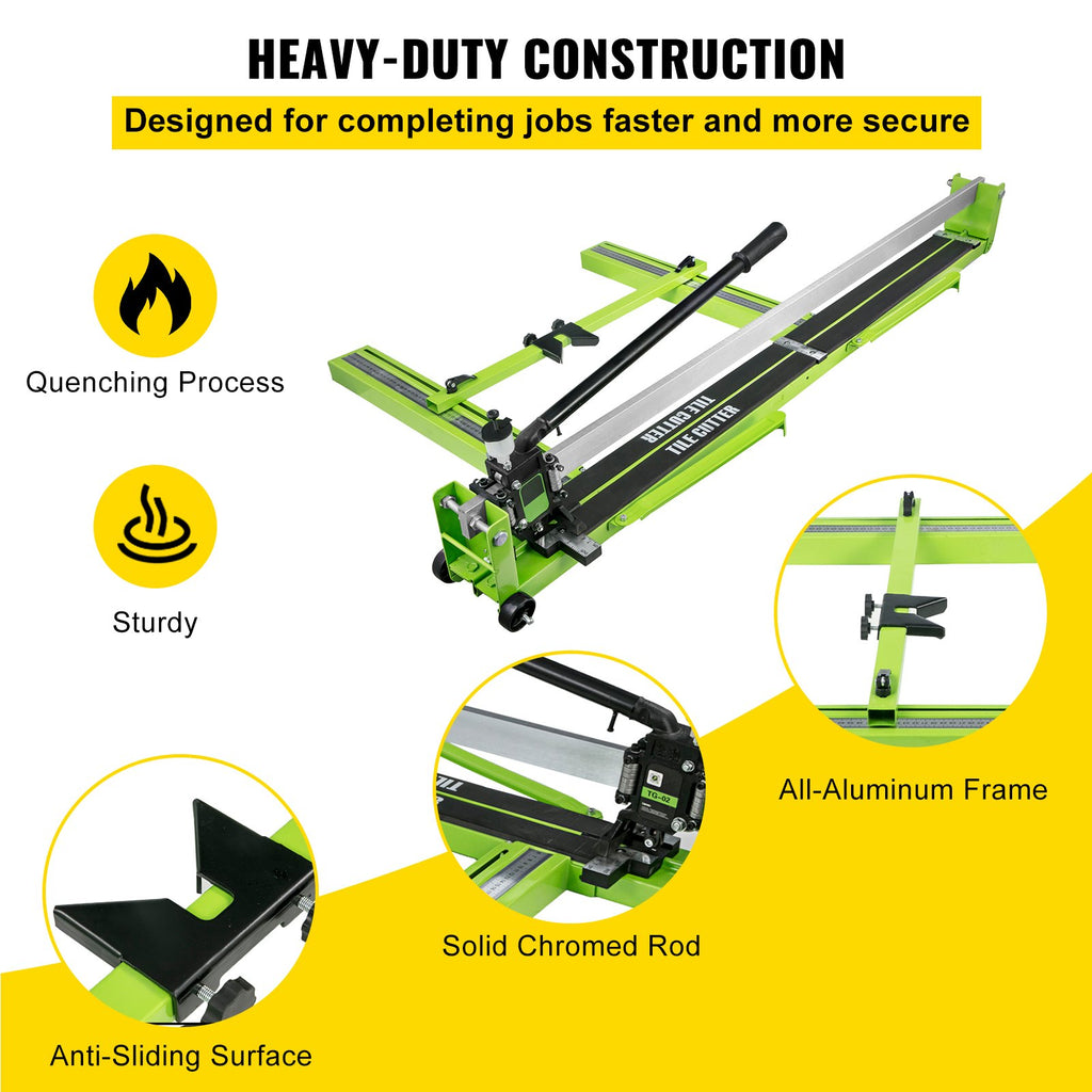 47 Inch Manual Tile Cutter, All-Steel Frame with Laser Guide – image 5