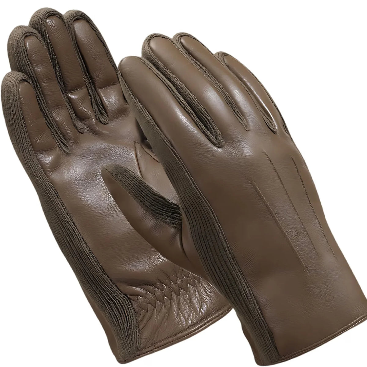 Sheepskin Leather Gloves for Men – Fleece-Lined Winter Driving Gloves