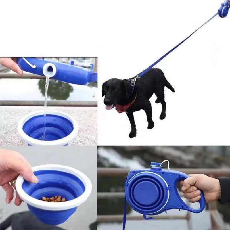 4-in-1 Dog Leash – Built-In Water Bottle, Bowl & Bag Dispenser – image 3