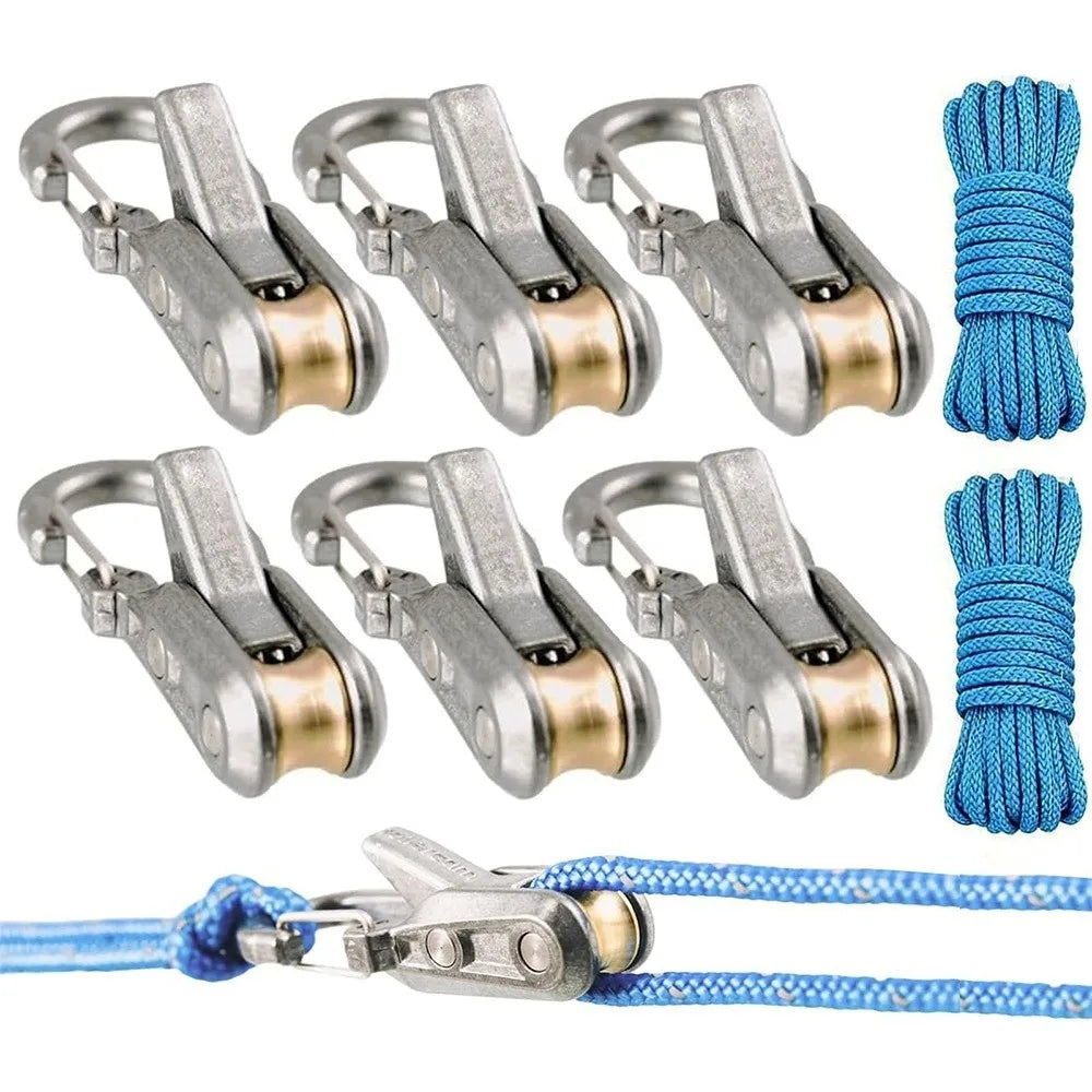 Rope Tensioner Set, Knot-Free Stainless Steel Tie-Down Adjusters – image 2