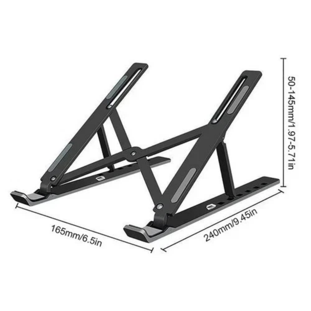 Laptop Stand – Foldable Aluminum, 7 Height Settings – image 3