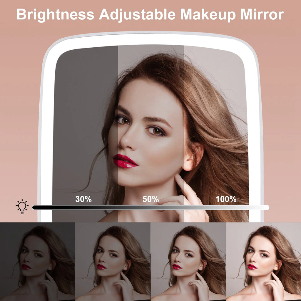 Lighted Makeup Mirror, Rechargeable LED Vanity Mirror, 3 Light Colors – image 3