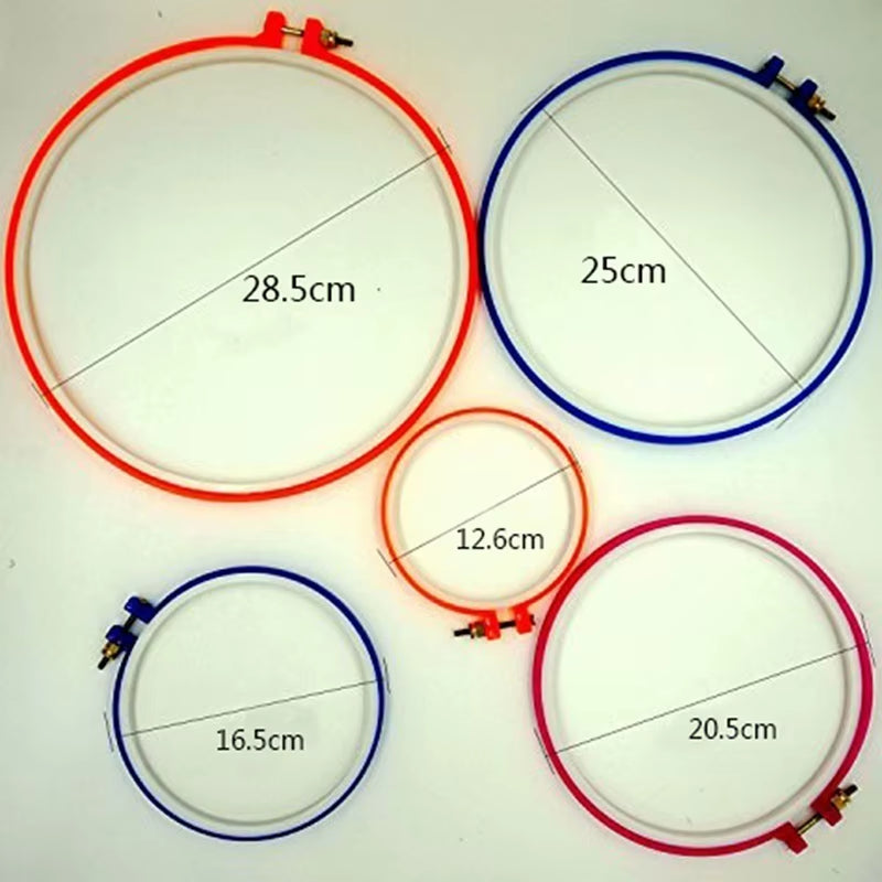 Embroidery Hoop Set 5-Piece Adjustable Plastic Cross Stitch Hoops – image 4