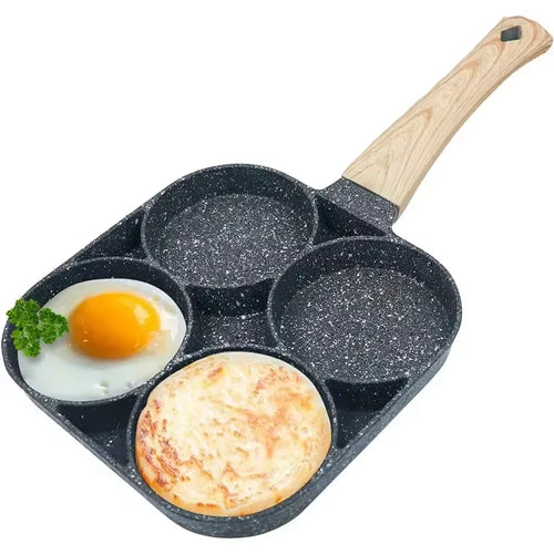 4-Hole Nonstick Egg Pan - Omelette & Breakfast Frying Pan