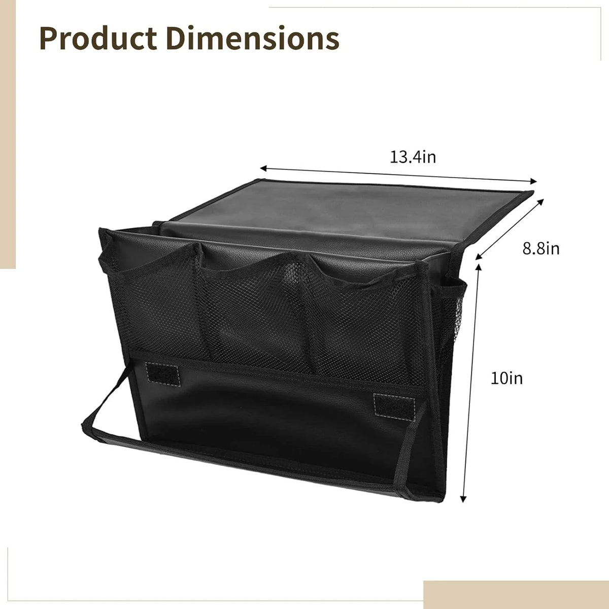 Bedside Caddy – 6-Pocket Hanging Organizer with Power Strip Holder – image 2