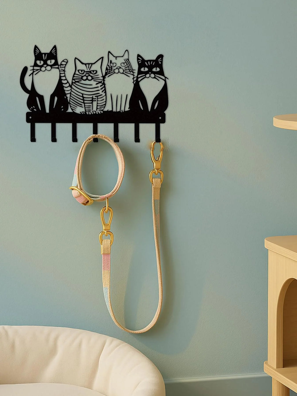 Cat Wall Hook - Metal Kitty Decor Hook for Keys and Coats – image 4