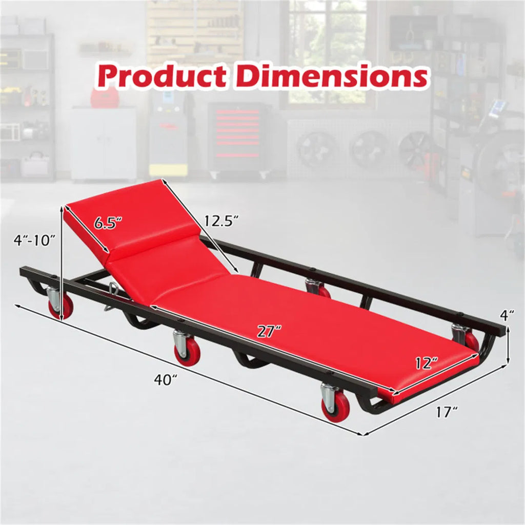 Mechanic Creeper, Rolling with 4-Position Adjustable Backrest – image 6