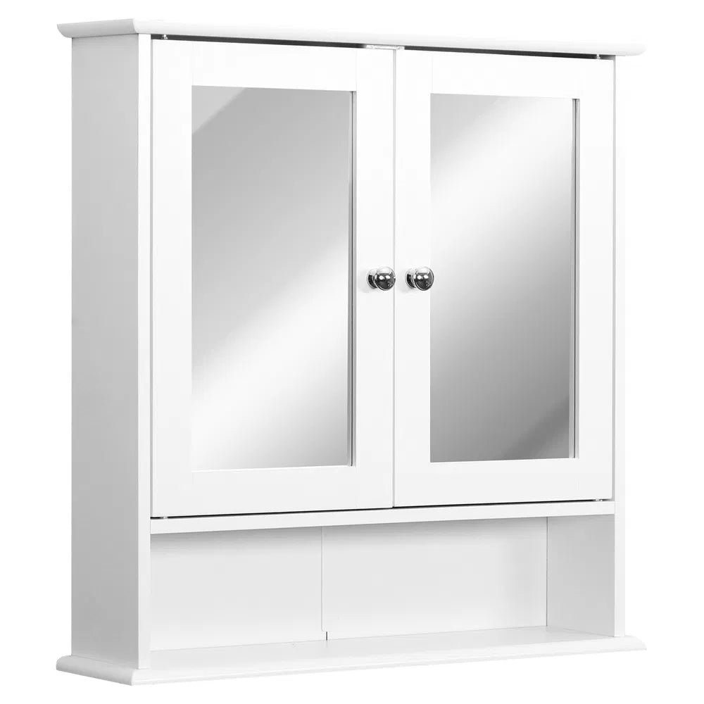 Medicine Cabinet, Wall-Mounted Mirror Cabinet with Double Doors