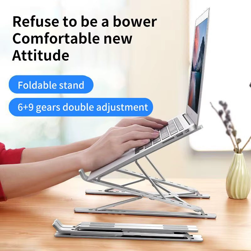 Aluminum Laptop Stand, Folding Height-Adjustable for 11-17 in – image 3