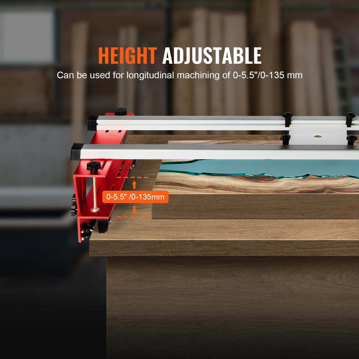 Router Sled Slab Flattening Jig – 60 in Adjustable Aluminum – image 4