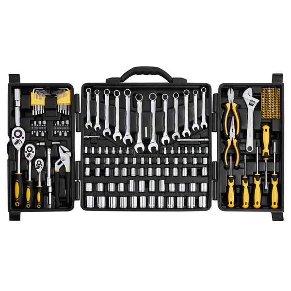 Mechanics Tool Set – 207 Pc SAE and Metric Socket Kit with Case