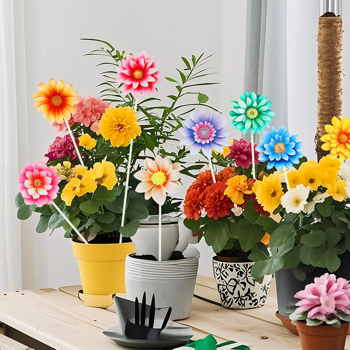 Flower Garden Stakes 14 Pcs – Colorful Yard and Planter Stakes – image 2