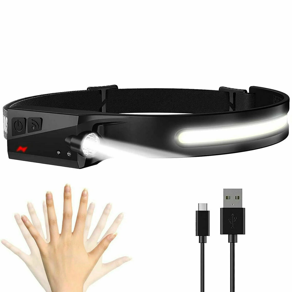 COB LED Headlamp – USB Rechargeable Work Light – image 6
