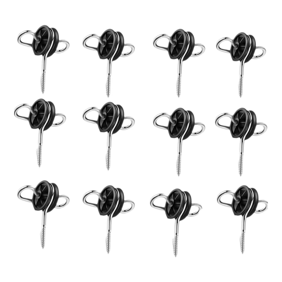 Farm Electric Fence Gate Handle Anchors, 12-Pack Screw-In Insulators