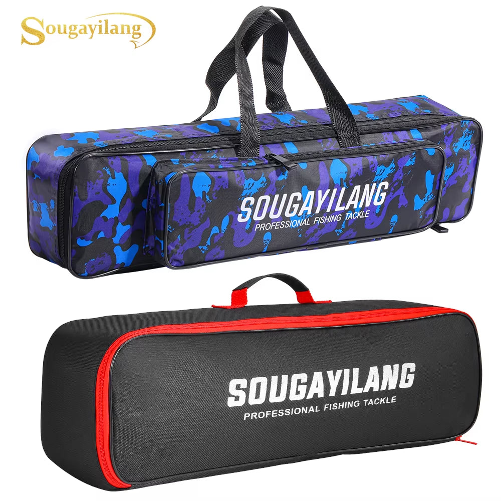 Large-Capacity Nylon Fishing Rod & Tackle Bag