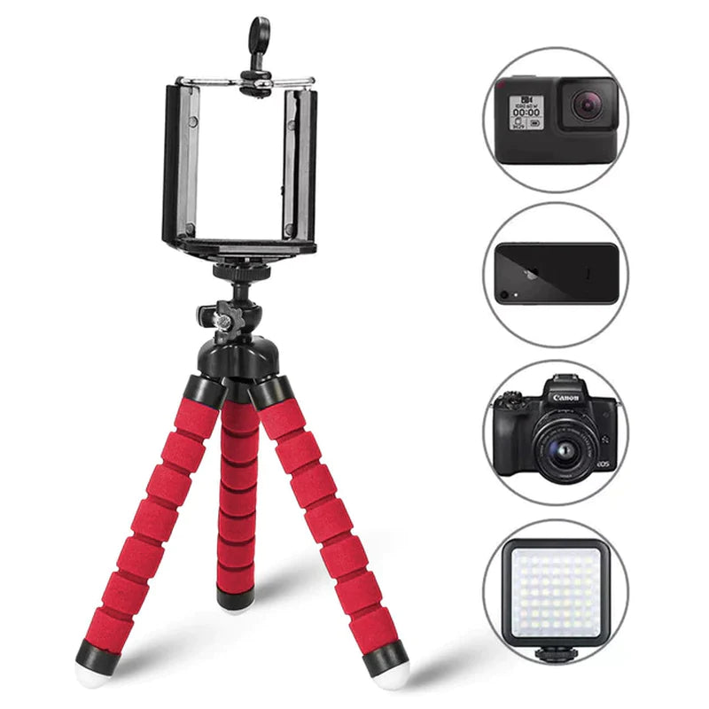 Phone Tripod, Flexible Mini Octopus Stand with Phone Clip – image 9