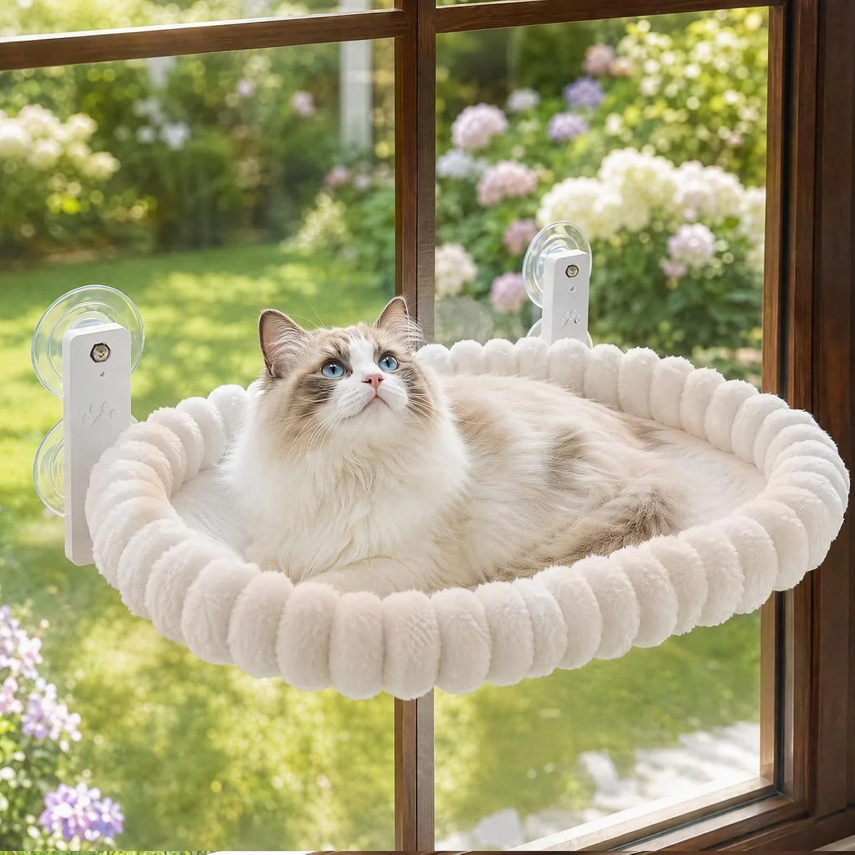 Cat Window Hammock Foldable Cordless Perch Bed – image 5