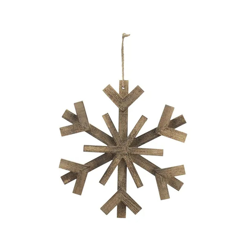 Large Wood Snowflake Ornaments 17.7 In Set of 2 – image 6