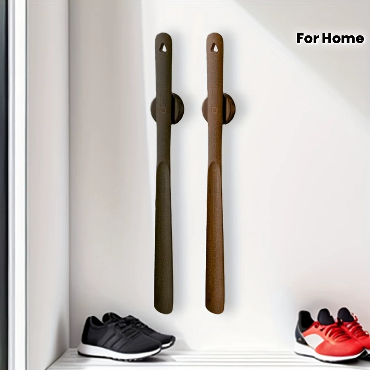 Shoe Horn Long Handle 50 cm, Beech Wood with Magnetic Base – image 2
