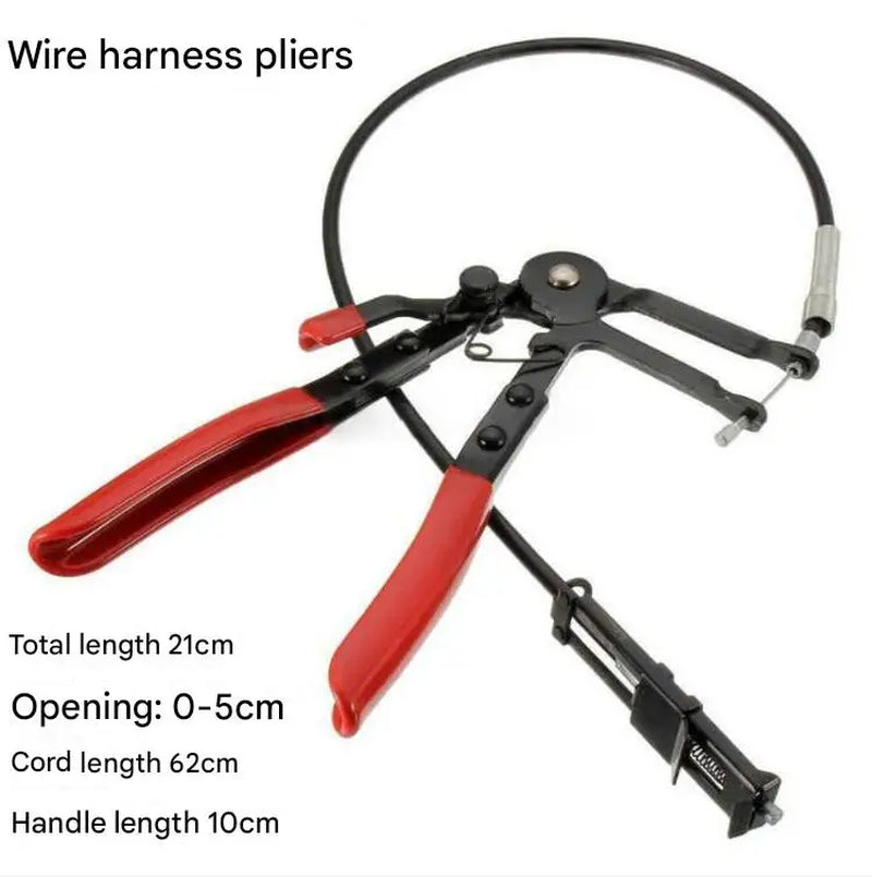 Car Hose Clamping Pliers Bendable Hose Clamps Cable Type Flex Cable Straight Hose Bundle Removal Long Clamps Auto Repair Tools