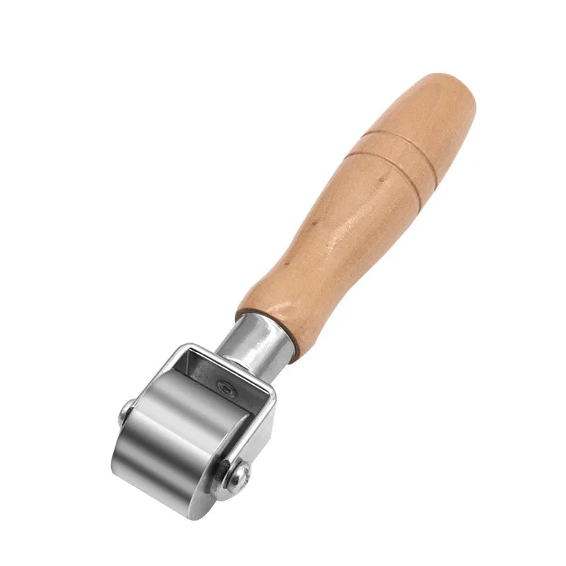 Leather Edge Laminating Roller with Wood Handle 60mm 100mm – image 1