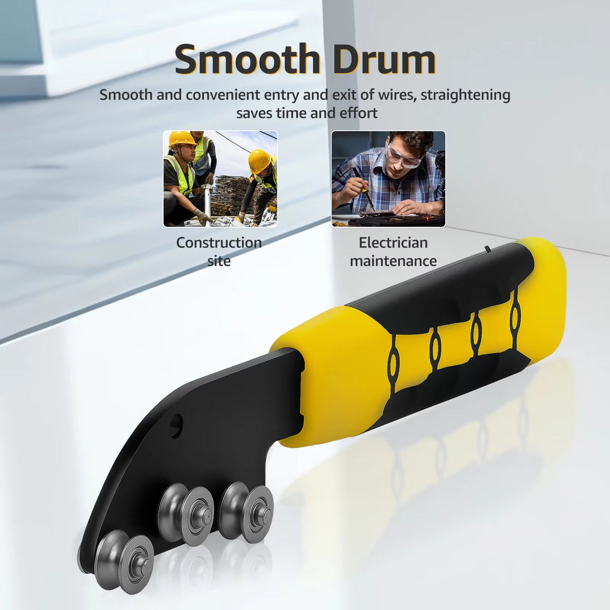 Electrician Wire Straightener, Stainless Steel Cable Roller Tool – image 5