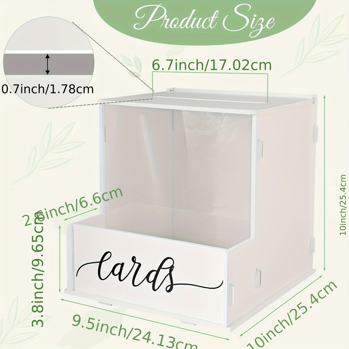 White Wedding Card Box with Lockable Lid, Party Gift Money Box
